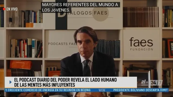 José María Aznar en la entrevista de El Diario del Poder emitida por Univision