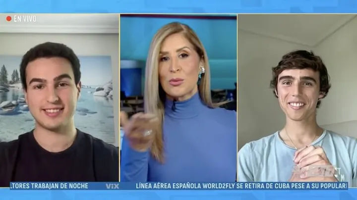 Alejandro Sánchez Martínez y Víctor Hugo Gandarilla de Andrés, en directo en Univision