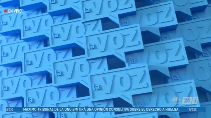 Plató de La Voz, en Univision, durante la cobertura sobre El Diario del Poder